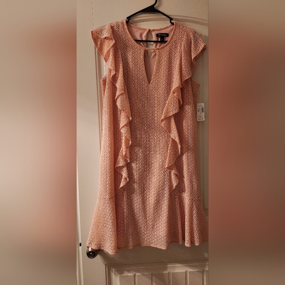 Roz & Ali Pink Summer Mini Dress Size XL